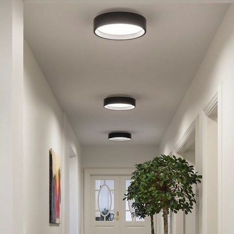 Louis Poulsen's Circle was designed by Mikkel Beedholm/KHR arkitekter to be a ceiling light with character. Hallway Lamp, Blitz Design, House Lighting Fixtures, Hallway Light Fixtures, Surface Light, Hallway Lighting, Loft Design, Louis Poulsen, Farmhouse Lighting