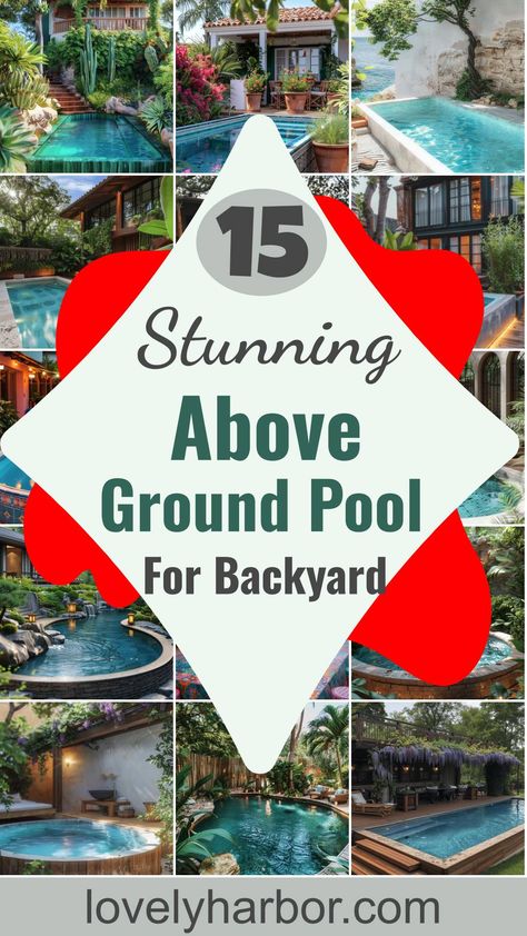 15 Stunning Above Ground Pool Ideas For Your Backyard Backyard Pool Above Ground Ideas, How To Hide Above Ground Pool, Above Ground Swimming Pool Landscaping, Painted Above Ground Pool, Above Ground Pool With Tanning Ledge, Luxury Above Ground Pool, Above Ground Pool Ideas On A Budget Diy, Above Ground Pool Ideas Landscaping, Splash Pools