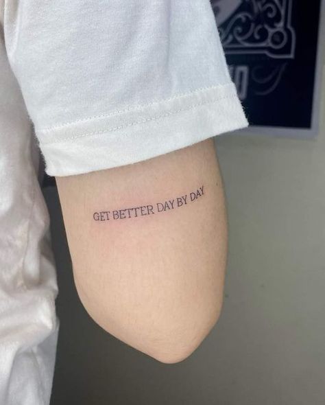 Take It Day By Day Tattoo, Day By Day Tattoo, Better Days Tattoo, Day By Day, Better Day, Tattoos Ideas, Minimalist Tattoo, Triangle Tattoo, Cool Tattoos