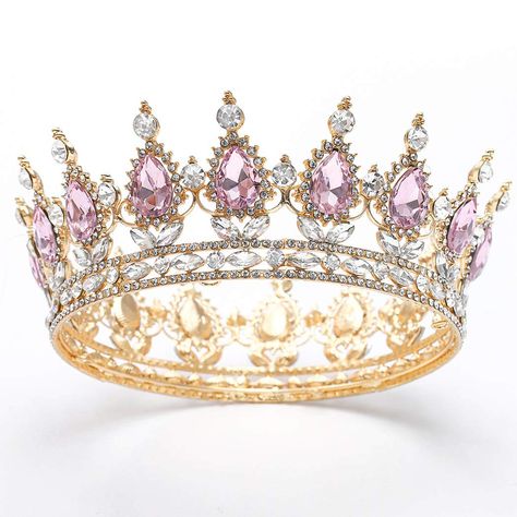 PRICES MAY VARY. Bride wedding crown handmade with high quality durable alloy and sparkly rhinestone,and charm pearl.they are an expression of your beautiful presence and symbolize your person.Easy to wear. Queen weddding noble princess bride tiara approx size suitable for most women bride, bridesmaid and girls. Bridesmaids vinatge crown in 8 color,please mind that is not glitter gold,with unique design, simply fairytale,they stand out for their extraordinary design and elegant and feminine aest Baroque Wedding, Crystal Princess, Crown Bride, Wedding Tiara Hairstyles, Tiara Headpieces, Birthday Tiara, Crystal Bridal Tiaras, Bride Tiara, Royal Tiaras