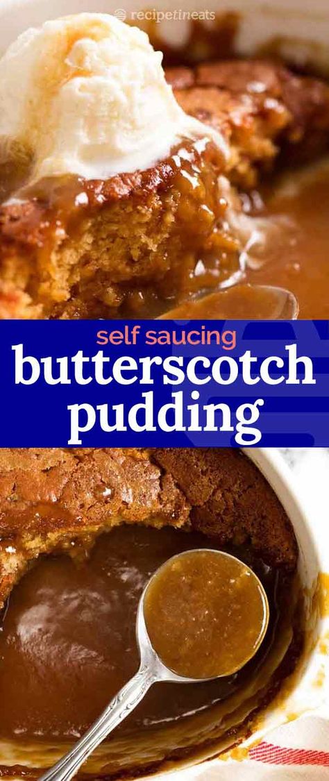 Self Saucing Butterscotch Pudding Cake, Pudding And Sauce Cake, Butterscotch Self Saucing Pudding, Caramel Self Saucing Pudding, Crockpot Pudding Recipes, Self Saucing Cake, French Canadian Poor Man’s Pudding, Self Saucing Butterscotch Pudding, Banana Butterscotch Pudding