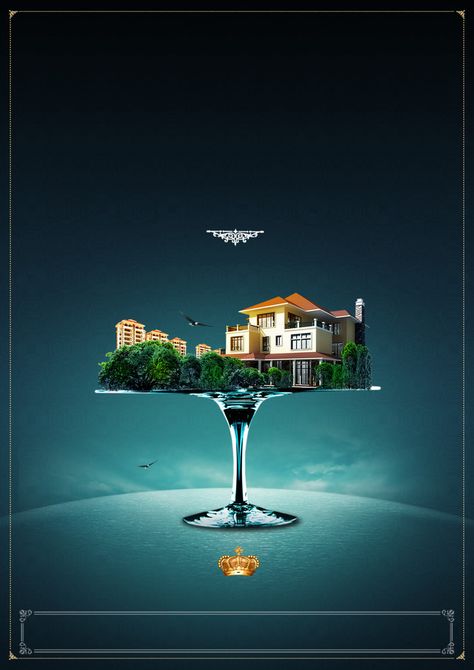 High-end atmosphere creative real estate poster Creative Advertising Real Estate, Real Estate Advertising Poster, Real Easte Posters, Real Estate Advertising Creative, Real State Creative, Real Estate Poster Design Creative, Real Estate Advertising Design, Real Estate Ads Design Creative, Real Estate Creatives