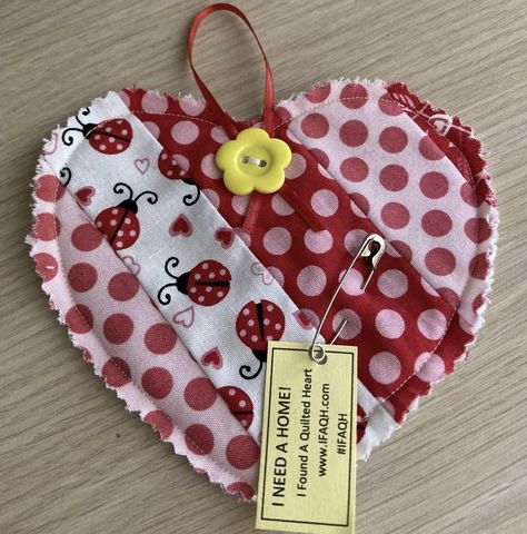 My husband was having a hard day... - I Found A Quilted Heart I Found A Quilted Heart, Quilted Heart Pattern, Crazy Patchwork Quilt, Heart Patchwork, Prayer Quilt, He Came Back, Quilted Hearts, Pocket Hugs, Heart Quilt Pattern