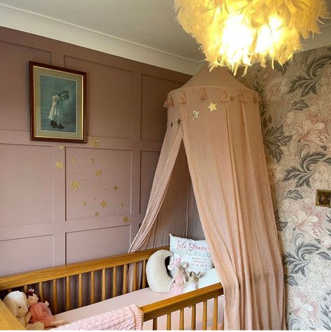 Jabadabado - Bed Canopy - Dusty Pink – Mabel & Fox Princess On The Pea, Pink Canopy, Cot Canopy, Cosy Reading Corner, Kids Cot, Nursery Canopy, Kids Canopy, Baby Canopy, Crib Canopy