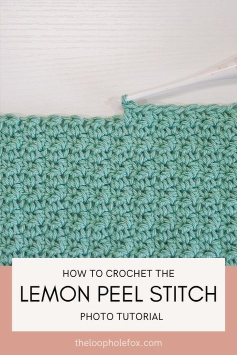 This tutorial will teach you how to crochet the Lemon Peel Stitch (also known as the Crochet Seed Stitch), which is an incredibly simple and easy crochet stitch offers beautiful, subtle texture. Whether you're a beginner looking to advance your skills and play around with the basic stitches you know or you're an experienced crocheter looking for a mindless and relaxing stitch, you can't go wrong with the easy crochet Lemon Peel Stitch.