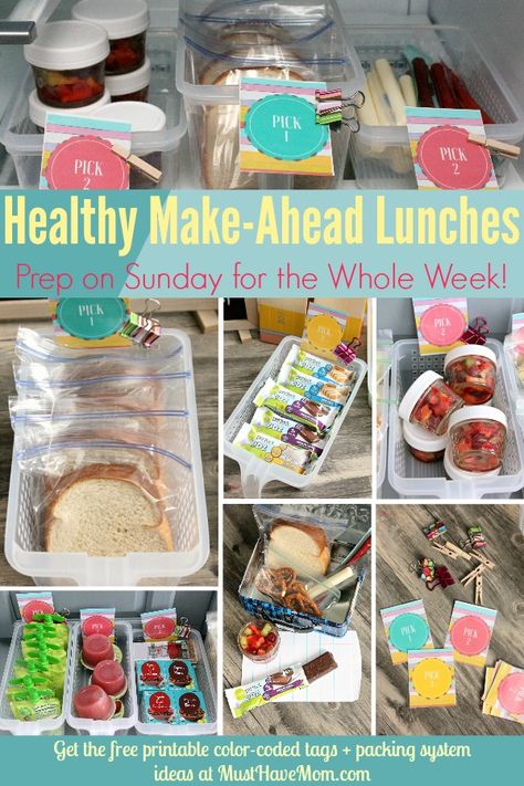 Quick & easy tips to pack a healthy lunch everyday! Make ahead lunches and label system so kids can pack their own healthy lunch! ad Kids Packed Lunch, Easy School Lunches, Cold Lunches, Toddler Lunches, Healthy School, Healthy School Lunches, Make Ahead Lunches, School Lunch Box, Prepped Lunches