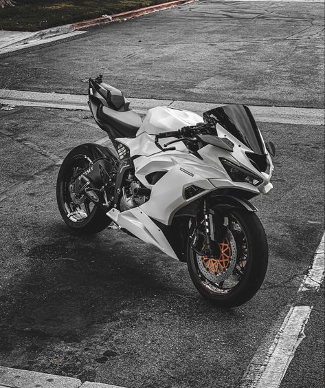 Sepeda Motor Sport, Moto Ninja, Motos Kawasaki, Ninja Motorcycle, Motor Kawasaki, Ninja Bike, Best Motorbike, Ninja Zx6r, White Motorcycle