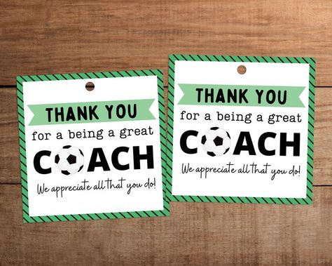 3x3" Soccer coach appreciation gift tag. Print as many as you need. Keep file forever. Coach Appreciation Gifts, Soccer Coach Gifts, Photography Mini Sessions, Soccer Coach, Soccer Coaching, Party Favor Tags, Printable Birthday Invitations, Marketing Template, Gift Tags Printable