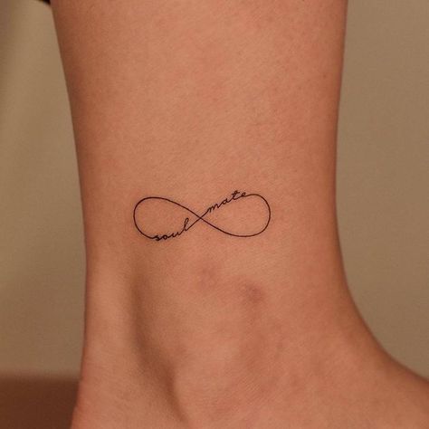 Infinity With Letters Tattoo, Friendship Tattoos Infinity, Small Couple Tattoos Infinity, Infinity Couple Tattoo Designs, Fine Line Infinity Symbol Tattoo, Minimal Infinity Tattoo, Love You Infinity Tattoo, Couple Tattoos Infinity Symbols, Eternity Tattoo Infinity Signs