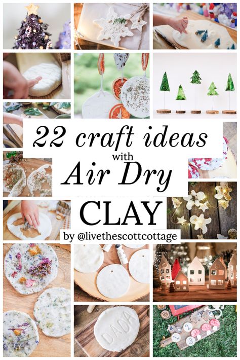 Homemade Clay Gift Ideas, Air Dry Clay Toddler Craft, Decoupage On Air Dry Clay, Simple Air Dry Clay Projects, Clay Gifts For Dad, Air Dry Clay Christmas Gifts, Clay Gifts For Mom, How To Glaze Air Dry Clay, Air Dry Clay Ideas Diy