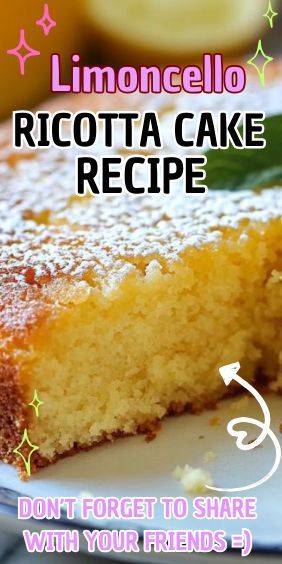 If you’re looking for a light and refreshing dessert that’s perfect for any occasion, this Easy Limoncello Ricotta Cake is just the ticket. Combining the creamy texture of ricotta with… Limoncello Desserts, Ricotta Recipes Dessert, Lemon Ricotta Cake Recipes, Ricotta Dessert, Carrot Cake Cheesecake Recipe, Ricotta Cake Recipes, Lemon Ricotta Cake, Peach Pound Cakes, Limoncello Recipe