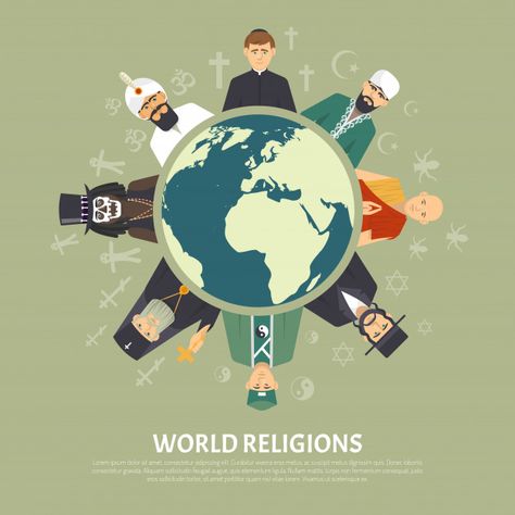 Religion confession illustration | Free Vector #Freepik #freevector #man #world #art #human World Religions Poster, Humanities Aesthetic, Tolerance Illustration, Unity Drawing, Good Leadership Skills, Religious Tolerance, Learn Languages, Pinterest Life, Artsy Photos