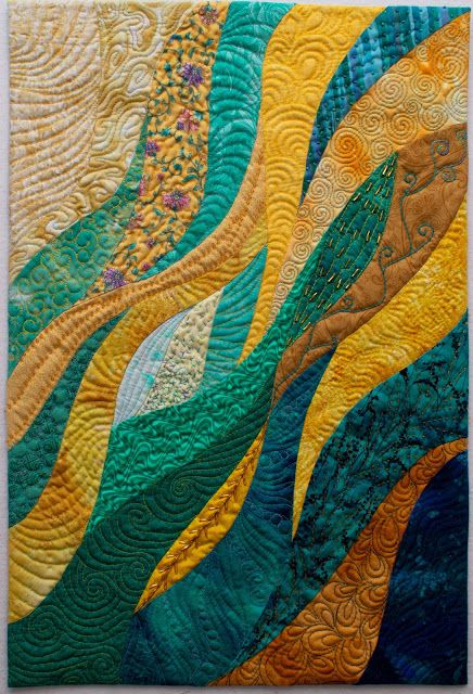 Quilt Art by Olena Pugachova: Trade routes Patchwork, Art Quilts Inspiration Wall Hangings, Art Quilts Ideas, Art Quilts Inspiration, Art Quilt Patterns, Christian Quilts, Jason Anderson, Abstract Art Quilt, Mermaid Quilt