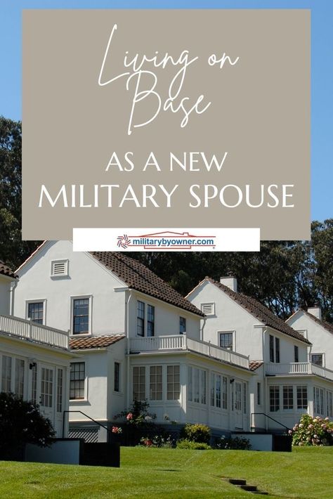 As a new military spouse, you may not have much experience with military life. What can you really expect if you're living on base for the first time? #militaryspouse #militaryhousing #livingonbase Military Base Housing, Base Housing, Military Lifestyle, Deployment Care Packages, Military Housing, Military Move, Military Retirement, Military Kids, Navy Wife