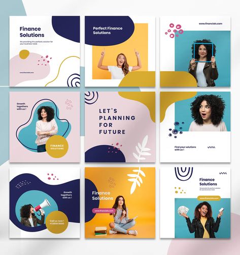 Finance Instagram Post Templates FIG, PSD, SKETCH, XD Finance Instagram Post, Facebook Post Mockup, Instagram Graphic Design, Instagram Design Layout, Facebook Post Design, Instagram Feed Planner, Facebook Post Template, Best Facebook, Instagram Feed Ideas Posts