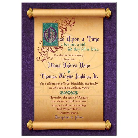 Medieval Scroll, Illuminated Text, Once Upon A Time Wedding, Fairytale Invitation, Fairytale Wedding Invitations, Velvet Background, Offbeat Wedding, Invitation Letter, Daughters Wedding