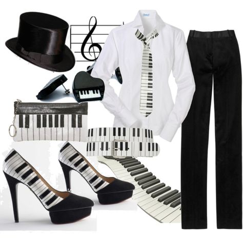 Untitled by nikol5 on Polyvore featuring polyvore, fashion, style, Oxford, D&G, Topshop, Wet Seal, Charlotte Olympia and clothing Teacher Library, Music Inspired Fashion, Music Dress, Song Aesthetic, Smells Like Teen Spirit, Spotify Playlists, Piano Keys, Music Design, Popular Outfits