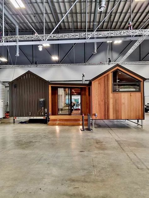 Ashleigh Modular Tiny House Design | Shaye's Tiny Homes | Auckland Shay's Tiny House, Pod House Tiny Homes, Modular Tiny Homes, Two Story Tiny House, Container Shops, Europe Buildings, Outdoor Studio, Alternative Housing, Pod House