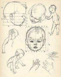 Drawing a Baby's Head in the Correct Proportions Heads Reference, Children Reference, Reference Tutorial, Baby Face Drawing, How To Draw Steps, Anatomy Tutorial, Drawing Hair, Baby Drawing, Shoes Drawing