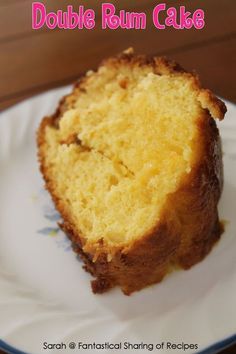 Fantastical Sharing of Recipes: Double Rum Cake Alcoholic Cake, Boozy Sweets, Caribbean Dinner, Alcohol Cakes, Whiskey Cupcakes, Boozy Cakes, Rum Baba, Rum Cakes, Alcohol Cake