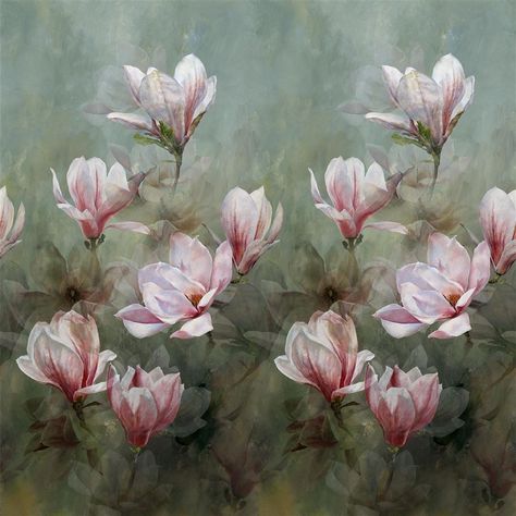 https://www.designersguild.com/image/986/119378 Yulan Magnolia, Magnolia Wallpaper, Designers Guild Wallpaper, Tricia Guild, Large Scale Floral, Magnolia Blossom, Painting Studio, Magnolia Flower, Wallpaper Panels