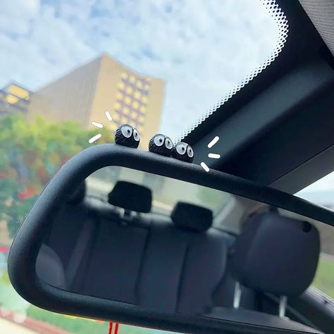 Upgrade Your Car's Interior With These Black Elf Decorations! - Temu Ghibli Car Accessories, Ghibli Plushies, Ghibli Character, Ghibli Merch, Black Elf, Car Rearview Mirror Accessories, Elf Decorations, Dashboard Car, Car Deco