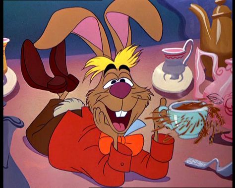 alice in wonderland disney characters march hare - Google Search Alice In Wonderland 1951, Alice In Wonderland Disney, Wonderland Costumes, March Hare, Psy Art, Alice In Wonderland Tea Party, Mad Tea Party, Mad Hatter Tea Party, Disney Alice