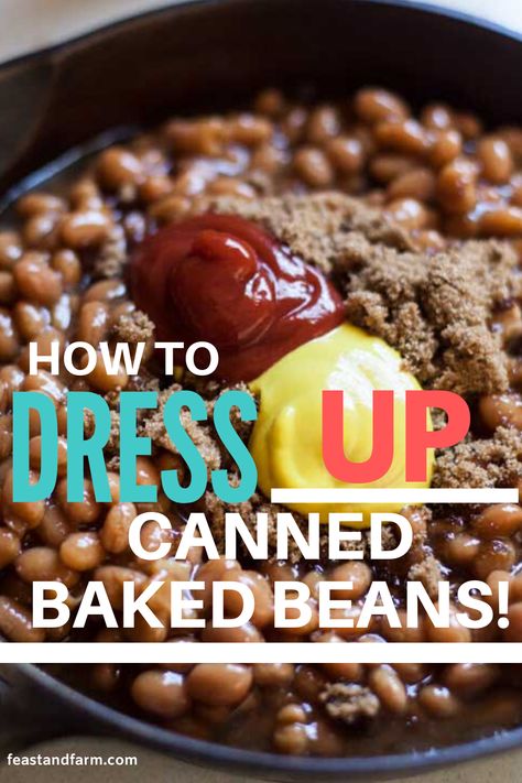 Baked Beans From Canned Kidney Beans, Baked Beans With Worcestershire, Van De Camp Baked Beans, What To Add To Baked Beans, How To Make Baked Beans From Can, Best Baked Beans Recipe Easy, How To Doctor Up A Can Of Baked Beans, Better Baked Beans, Jazzed Up Baked Beans