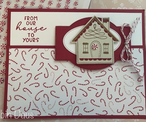 Diy Card Ideas, Creative Paper Crafts, Realtor Cards, Stampin Up Baby Cards, Joy Fold Card, Humble Home, Create Christmas Cards, Stampin Pretty, Home Christmas