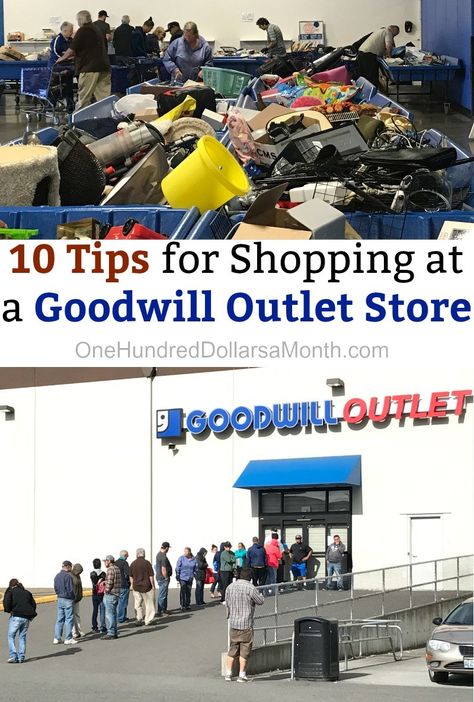 10 Tips for Shopping at a Goodwill Outlet Store, Goodwill Outlet, Goodwill Outlet Tips, Money Savings Tips Goodwill Shopping Secrets, Goodwill Outlet, Goodwill Finds, Thrift Flips, Thrift Store Shopping, Outlet Store, Thrifted Home Decor, Thrift Store Diy, Thrift Store Furniture