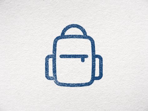 Backpack Icon by Evgeny Filatov | Dribbble | Dribbble Backpack Logo Design, Logo For Travel, Trip Logo, Backpack Icon, Minimal Backpack, Backpack Store, Logo Company, Bag Logo, Color Palette Bright