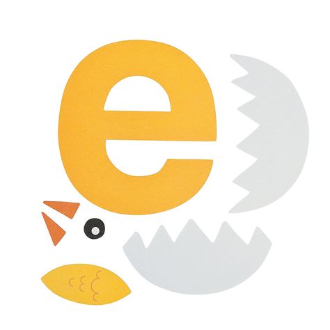 letter e pieces E For Egg Craft, Lowercase E Craft, 3k Activities, Letter E Crafts, Letter Animals, Letter E Art, Preschool Alphabet Book, Letter E Activities, Letter E Craft