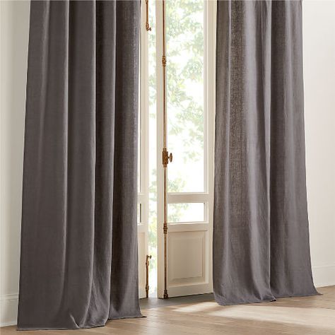 Pink Home Accessories, Charcoal Curtains, Drapery Hooks, Grey Windows, Brown Curtains, Linen Drapery, Rose Gold Decor, Curtain Hardware, Linen Curtains