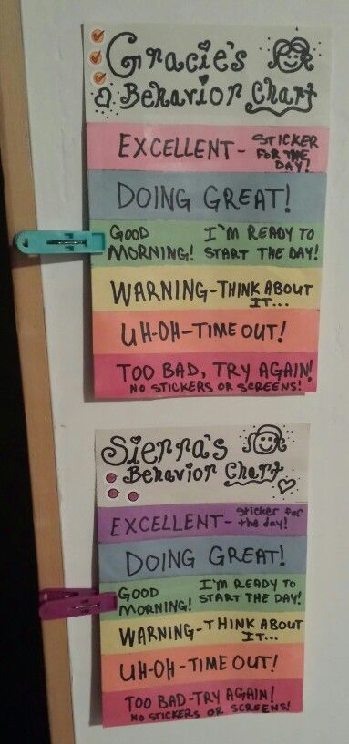 Behavior charts! Three check marks means the clothes pin moves down a step. If child gets to red, no stickers or screen time. Good behavior means the clothes pin moves up a step. Get to the top and child gets a sticker for the day at bedtime. 7 stickers = reward. Rewards may increase in value as time goes on. Toddler Chart, Step Children, Potty Training Girls, Child Behavior Chart, Behavior Charts, Potty Training Boys, Reward Charts, Potty Training Chart, Age Appropriate Chores