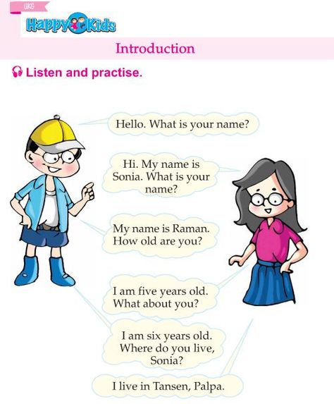 Conversation For Kindergarten, Daily Conversation English For Kids, Basic English For Kids, Conversation For Kids, English Dialogues, English Introduction, English Language Activities, Nursery School Activities, English Conversation For Kids