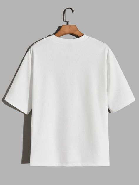 Oversized T Shirts Men, Man Tshirt Style, Drop Shoulder Tshirt, T Shirt Design Ideas Creative, Fashion Mockup, Oversized White T Shirt, Mock Up T Shirt, App Mockup, Plain Tee Shirts