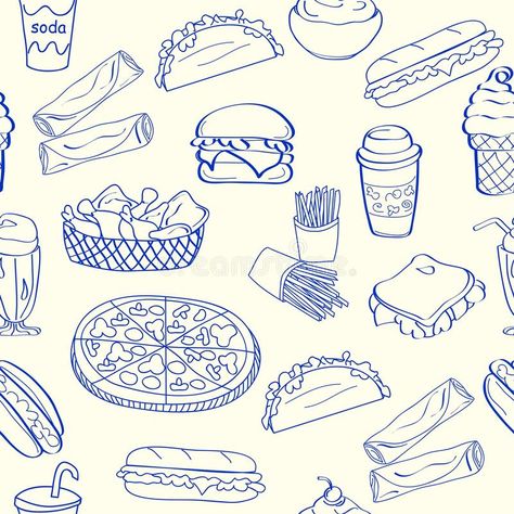 Fast Food Icon, French Pizza, Food Icon, Zen Doodle Art, Doodle Icon, Food Wallpaper, Illustration Food, Zen Doodle, Icon Set Vector