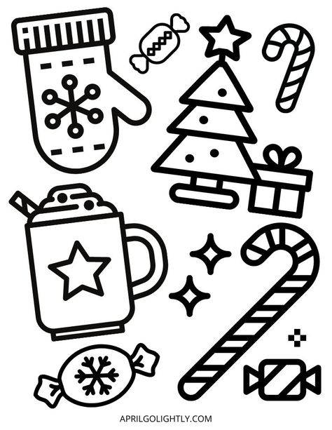 X Mas Coloring Pages, Christmas Coloring Book Pages, Easy Coloring Pages Christmas, Christmas Colouring In, Cute Christmas Drawing Ideas Easy, Cute Drawings Christmas, Simple Christmas Coloring Pages, Colouring Pages Christmas, Christmas Coloring Sheets For Kids