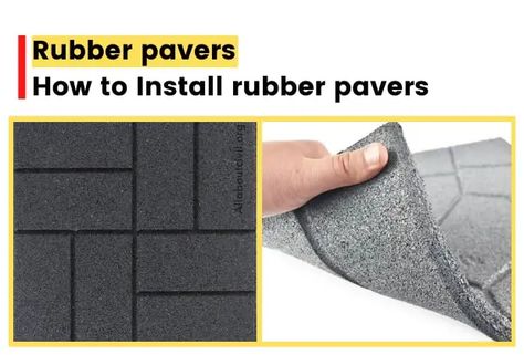 Rubber pavers Rubber Pavers Ideas Patio, Recycled Rubber Pavers, Rubber Walkway, Pavers Over Concrete, Rubber Pavers, Rubber Paver, Patio Blocks, Concrete Patio Makeover, Rubber Mulch