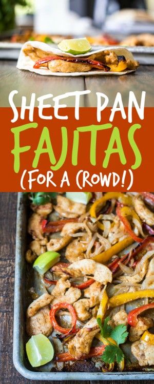 Let your oven do the work with this easy Sheet Pan Fajita recipe! Fajitas For A Crowd, Sheet Pan Fajitas, Pan Fajitas, Best Healthy Dinner Recipes, Large Group Meals, Diner Recept, Grad Ideas, Fajita Recipe, Cooking For A Crowd