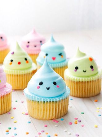 Cupcake Decorating Tips, Kid Cupcakes, Kawaii Dessert, Cupcake Cake Designs, Cupcakes Decorados, Creative Cupcakes, Special Cakes, Diy Cupcakes, Easy Cupcakes