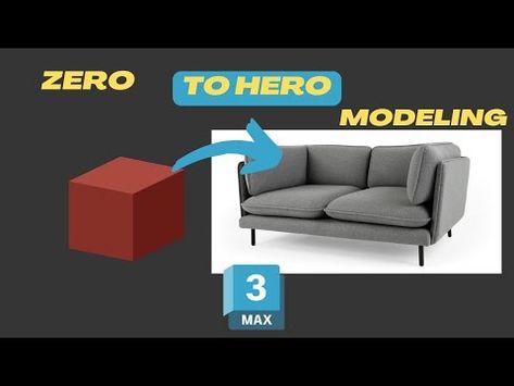 Sofa Modeling in 3D's Max - YouTube How To Make Sofa, 3ds Max Tutorials, I Will Show You, 3ds Max, Sofa