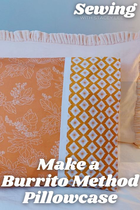 How to sew a pillowcase Sew Pillowcase, Pillowcase Diy, Burrito Pillowcase, Make A Pillowcase, Sewing Pillow Cases, Diy Pillowcase, Pillowcase Tutorial, Pillow Cases Tutorials, Pillow Cases Diy