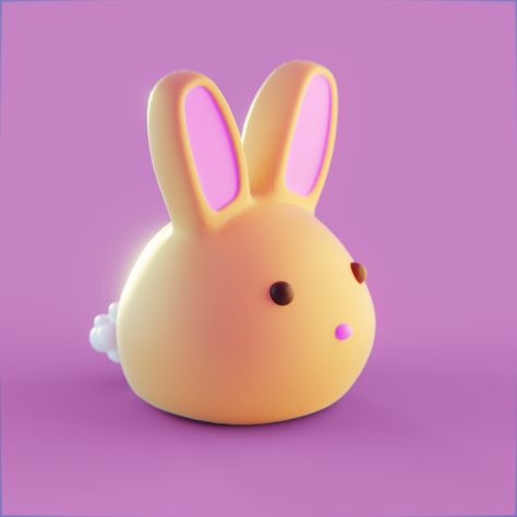 Free Project Files - Bunny 3d Bunny, 3d Sculpting, Channel Branding, 3d Ideas, 3d Tutorial, Motion Graphics Design, Gaming Decor, 3d Artwork, Animation Reference