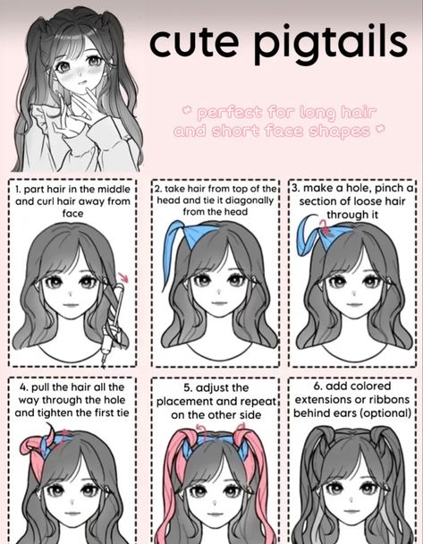 Kawaii Hair Tutorial, Beach Hairstyles For Short Hair, Cool Hair Designs, Hair Style Korea, Beach Hairstyles For Long Hair, Fesyen Rambut, Vlasové Trendy, Hairstyles For Layered Hair, Kawaii Hairstyles