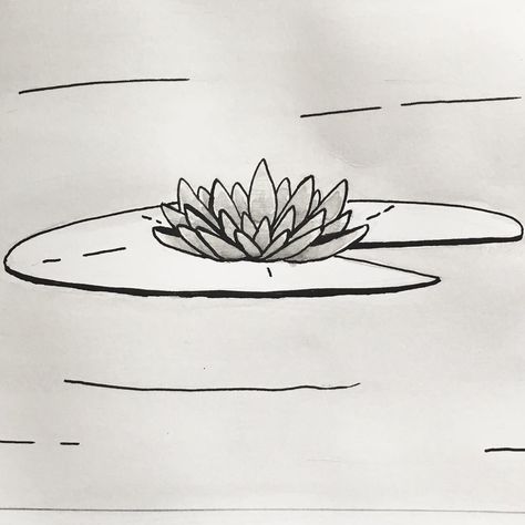 Lilypad Drawing, Lilypad Tattoo, Pond Tattoo, Tranquility Tattoo, Water Lily Drawing, Lotus Drawing, Water Lily Tattoos, Dragonfly Drawing, Lilies Drawing