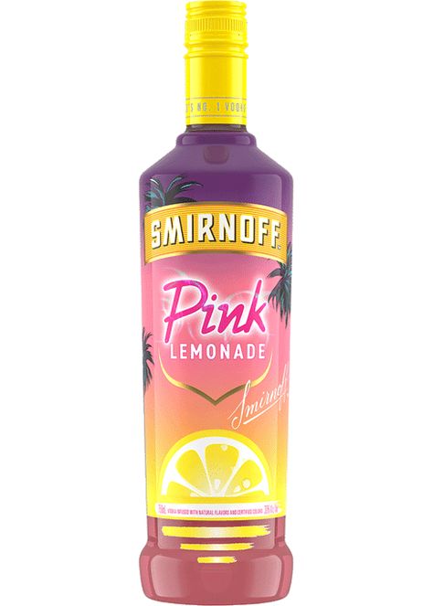 Pink Smirnoff, Pink Lemonade Vodka Drinks, Pink Lemonade Smirnoff Drinks, Alcoholic Drinks Bottles, Smirnoff Ice Pink Lemonade, Smirnoff Pink Lemonade, Alcholic Drink Pink, Vodka Flavors, Pink Lemonade Beer Vodka