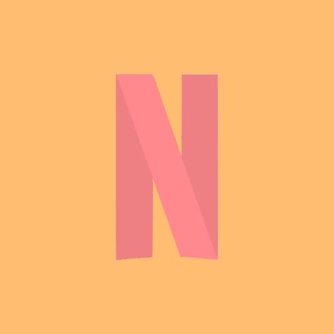 Pink And Orange App Icons, Netflix App Icon, Netflix Icon, App Logos, Phone Customization, Iphone Homescreen, App Logo, Ios Icon, App Icon