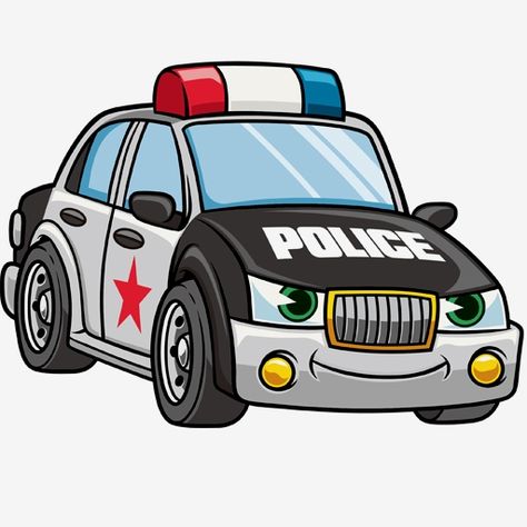 Mobil Cartoon, Police Car Illustration, Police Car Drawing, Police Car Cartoon, Police Images, Police Cartoon, Kids Police Car, Police Birthday Party, Clown Crafts