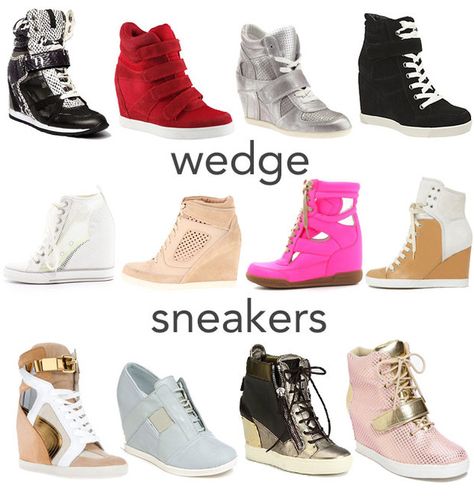 How They Wear It: Wedge Sneakers | Washington Bloggers | Washingtonian Wedge Sneakers Outfit, Girls Football Boots, Bad Fashion, High Heel Sneakers, Trendy Fashion Jewelry, Wedge Ankle Boots, Girly Shoes, Trending Sneakers, Gym Shoes